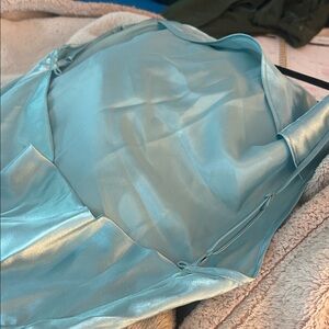 Dolce & Gabbana Light Blue Backless Dress mermaid